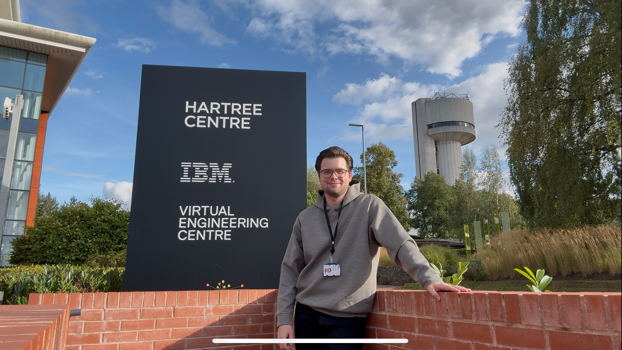 Austen Wallis at the Hartree Centre in Daresbury
