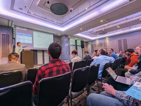Audience view during Austen Wallis's PyData London 2024 lightning talk
